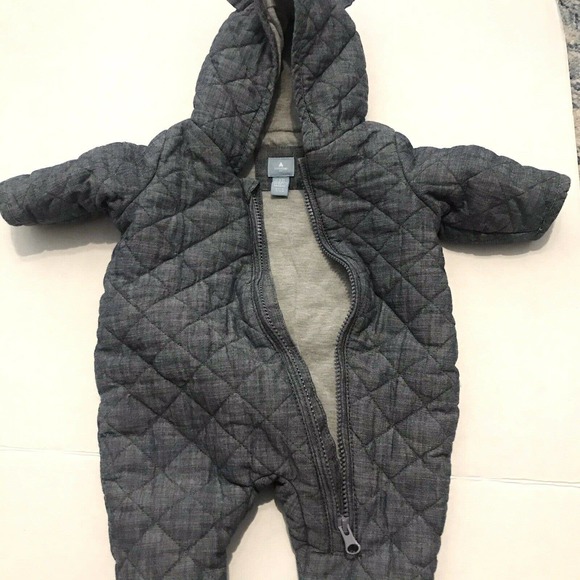 Baby Gap Factory Quilted Bunting Snowsuit 0-3M Bl - Picture 5 of 7